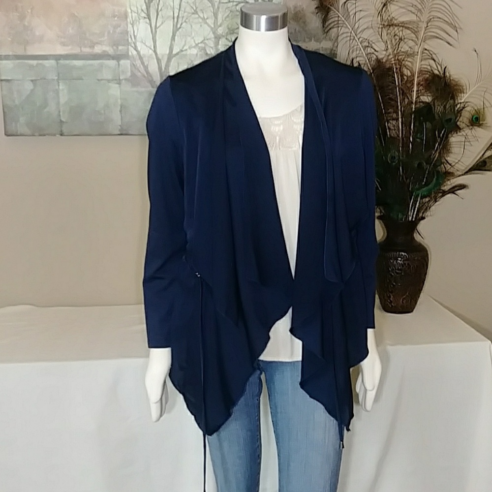 Unique Navy Pebble & Stone Cardigan/Jacket